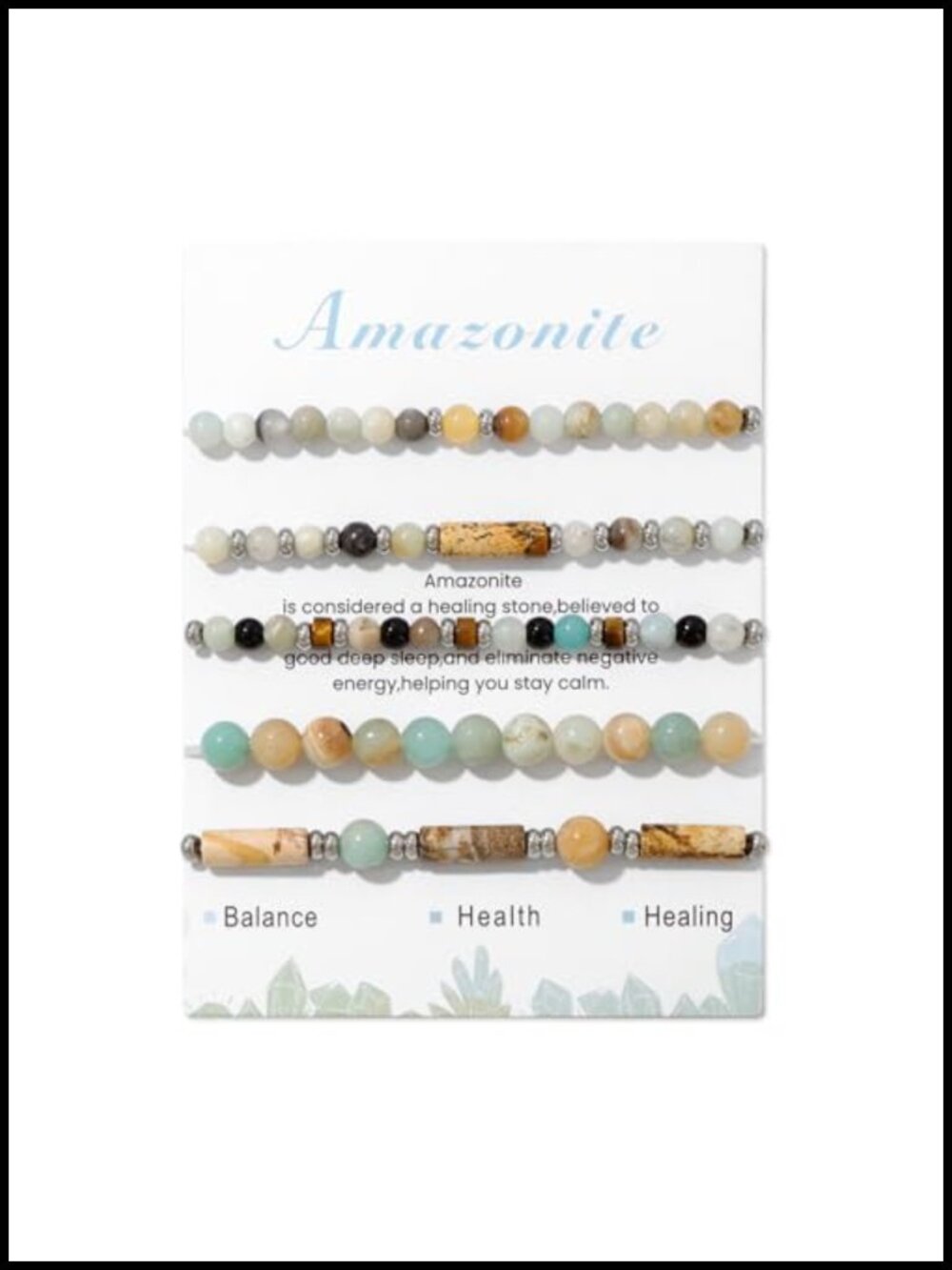 Crystal Bracelet Set Stackable Healing Gemstone Stretch Beaded Bracelets Women